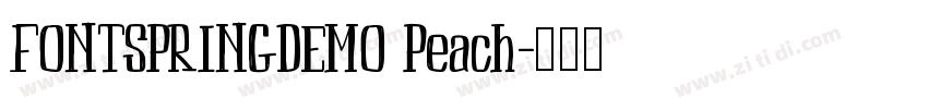 FONTSPRINGDEMO Peach字体转换